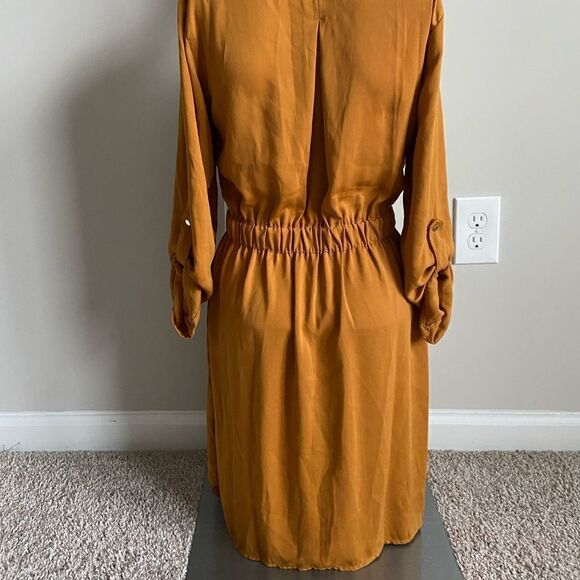 Dynamite Mustard Yellow Work Dress - Picture 5 of 6